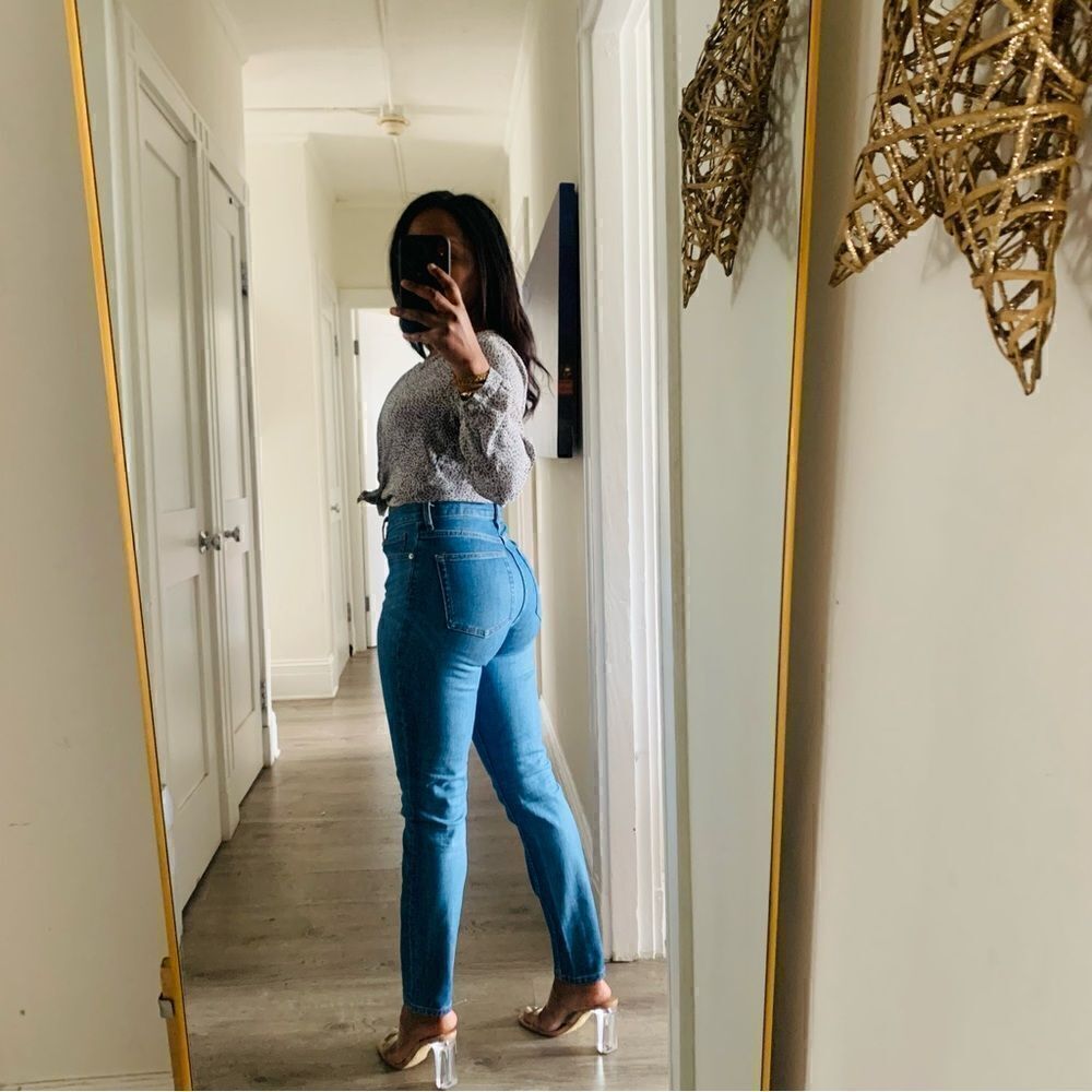 EVERLANE HIGH RISE SKINNY BLUE DENIM JEANS 27 - Picture 10 of 11